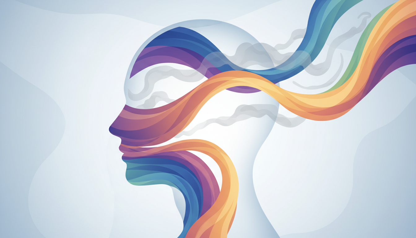 Harmonische Lichtwellen fließen durch einen klaren Geist, lösen Gehirnnebel auf und fördern geistige Klarheit