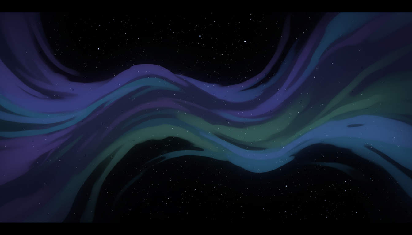 Ein ruhiger Nachthimmel mit Nebeln und Sternen, der tiefen, erholsamen Schlaf darstellt.