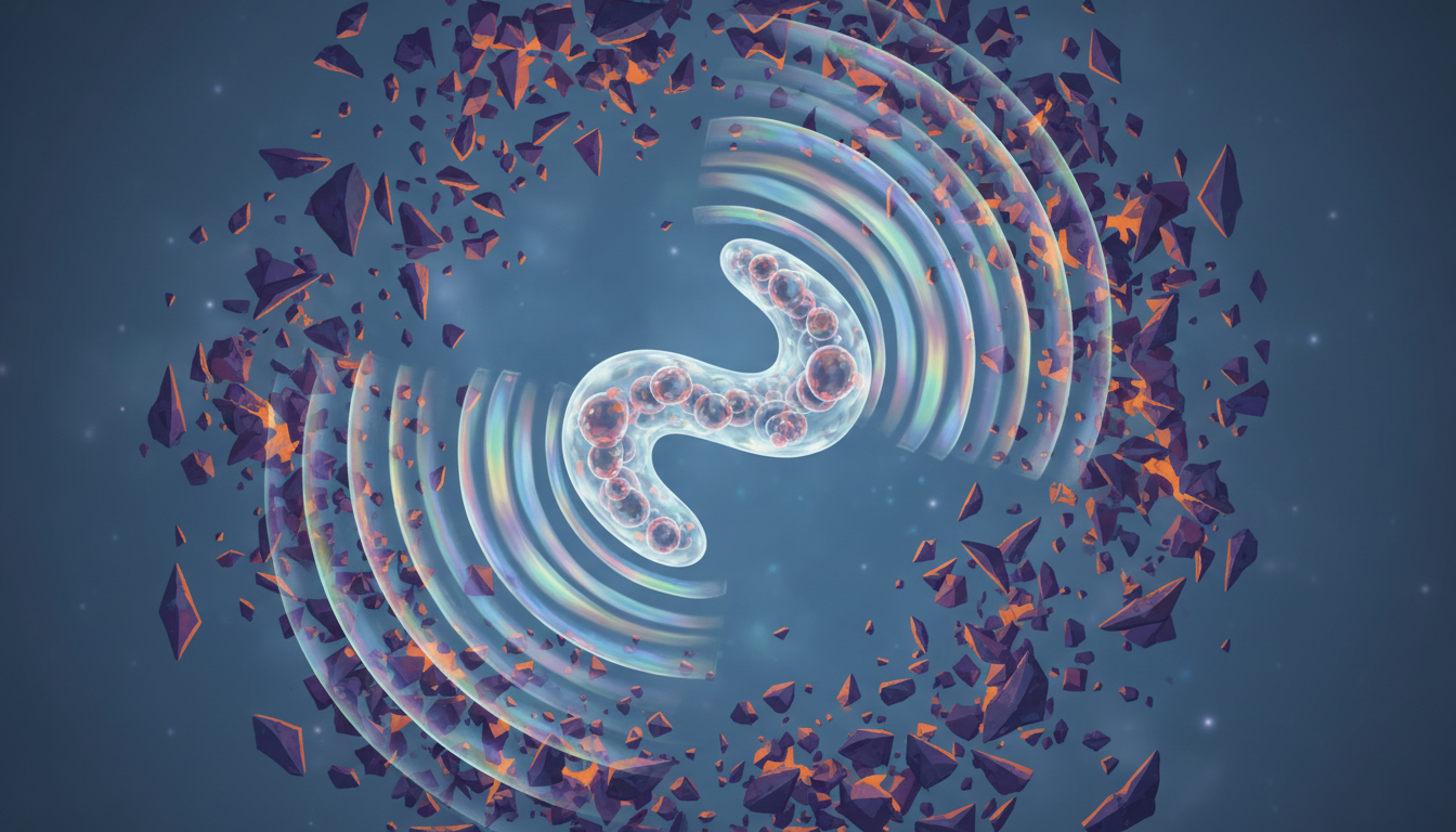 Zellstruktur, die von schützenden Schildern gegen schädigende Partikel verteidigt wird